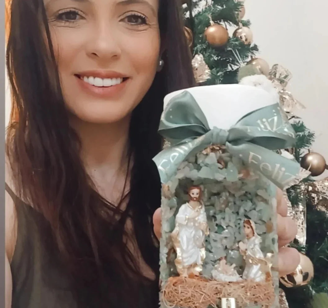 Vela oratória Presépio | A luz para abençoar seu lar
