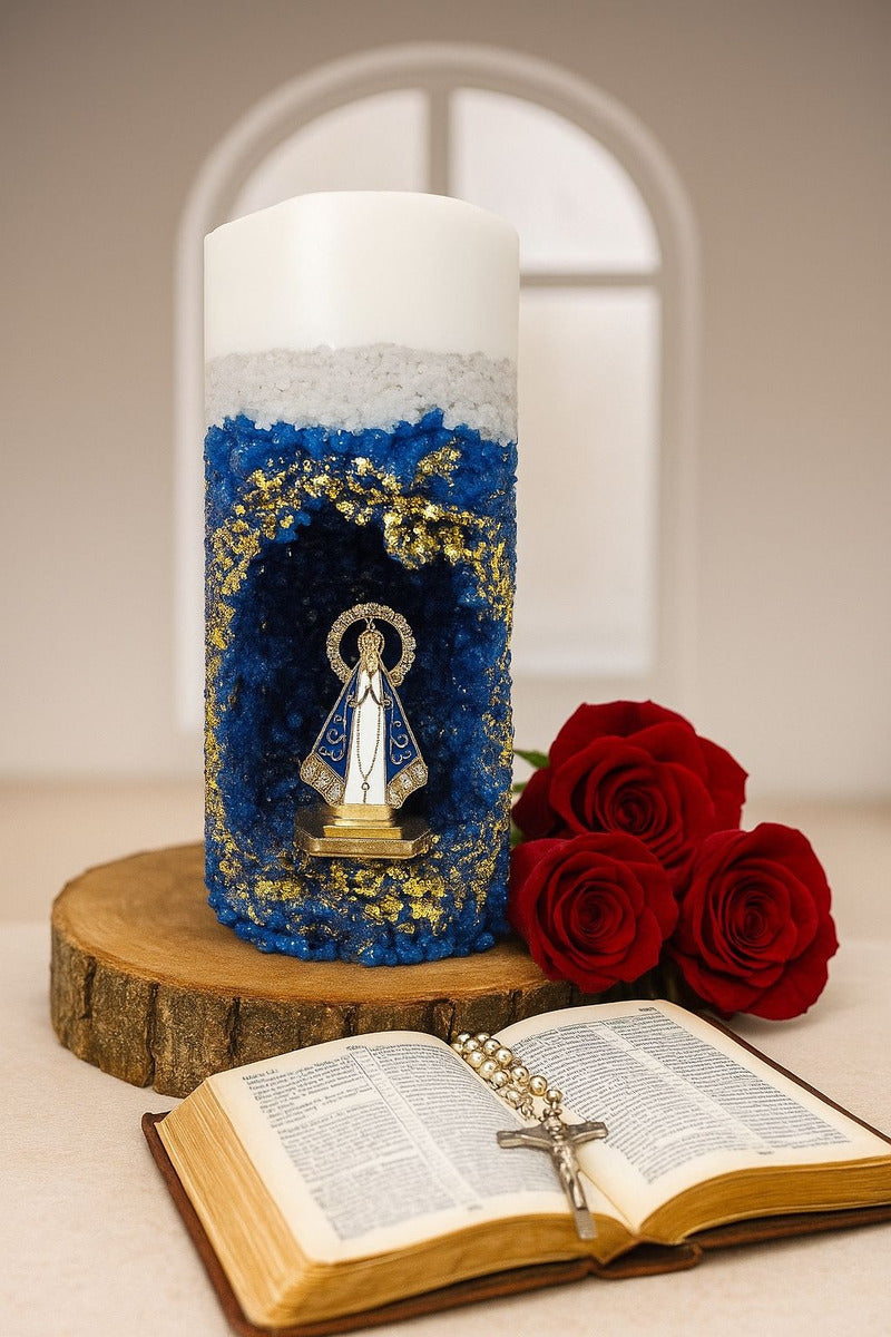 Vela Santuário Nossa Senhora Aparecida Azul – Aromatizada
