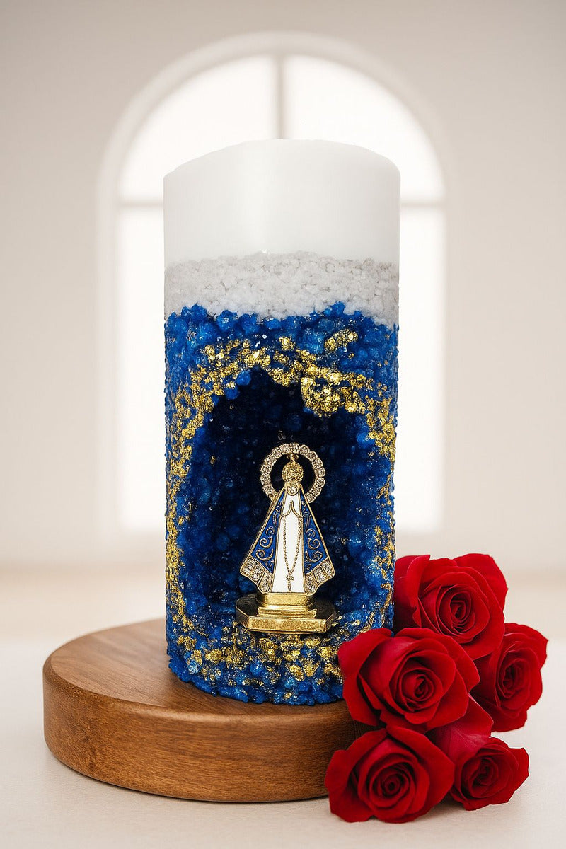 Vela Santuário Nossa Senhora Aparecida Azul – Aromatizada
